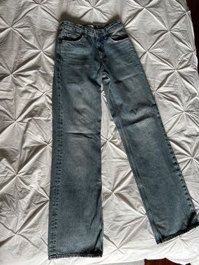 Zara Light Blue - Straight Leg Denim Jeans